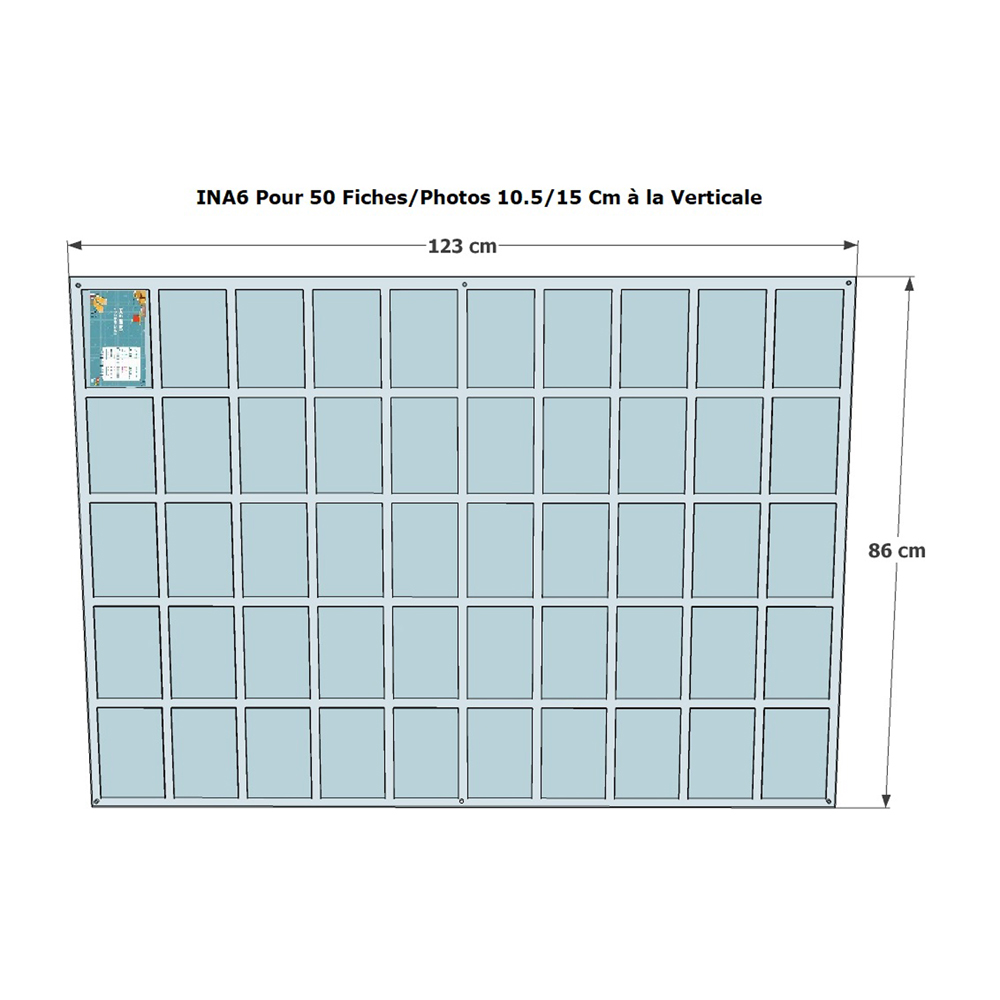 Panneau d'affichage fiches  A6